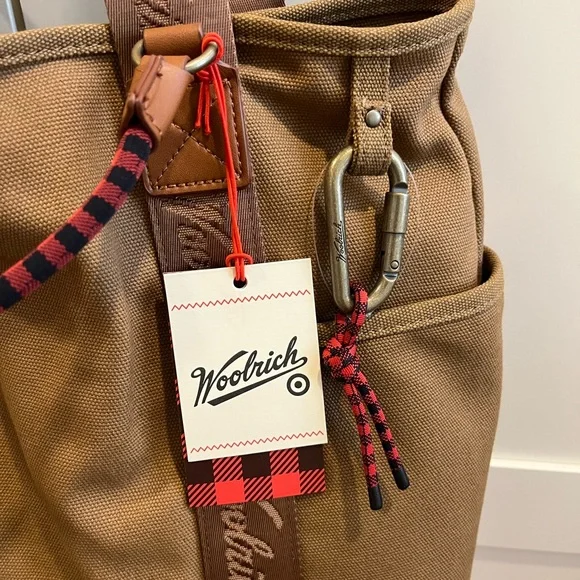Woolrich x Target Collab Canvas Tote w/Carabiner, NWT - Picture 5 of 9